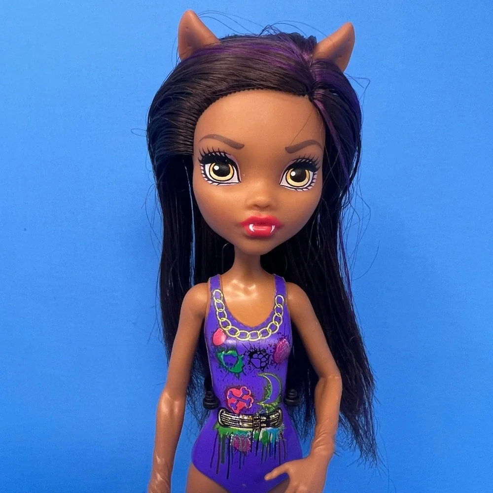 Monster High Clawdeen Wolf‎ Swim Class Werewolf Doll 2017 Purple Swimsuit